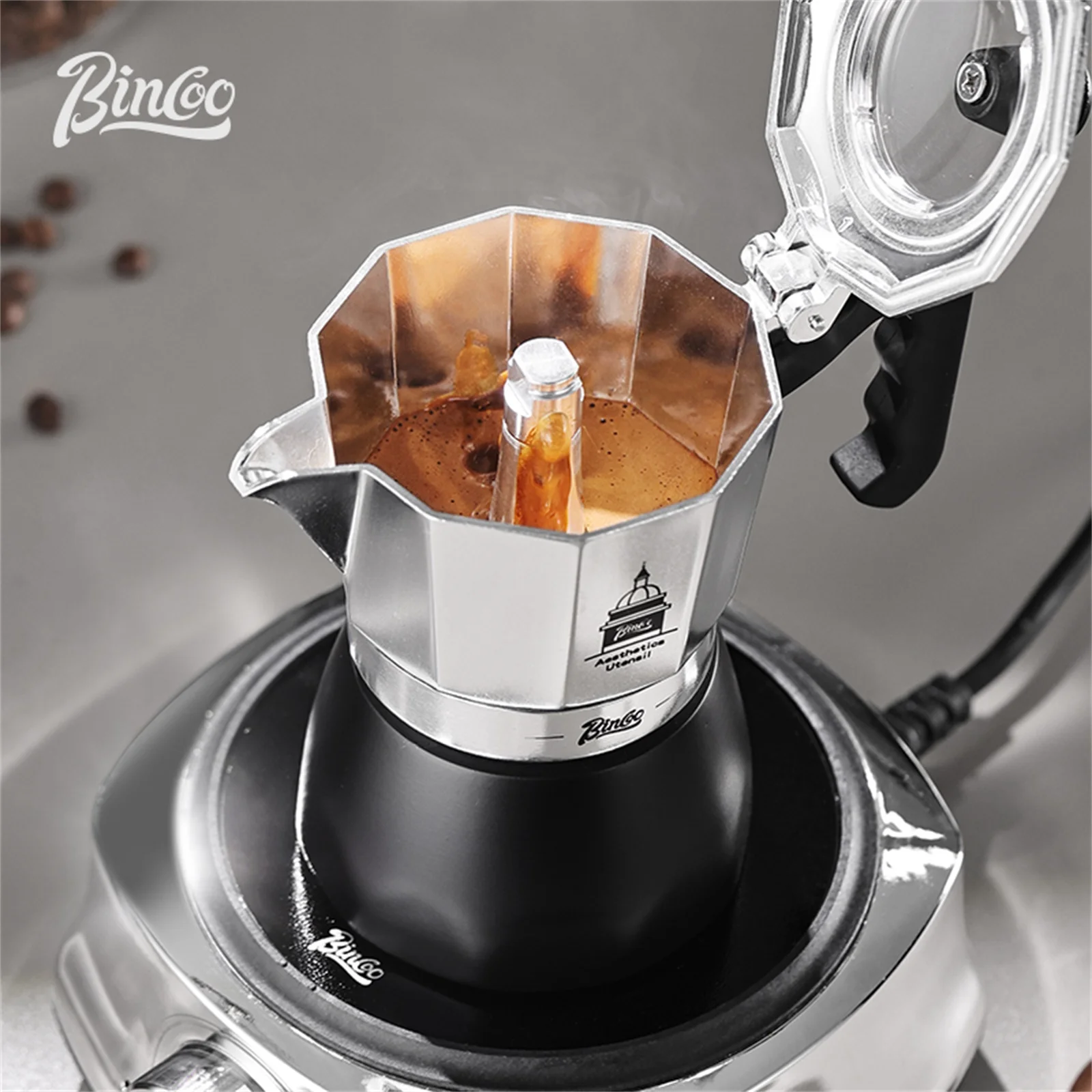 BINCOO Double Valve Moka Pot，E - Hero Coffee Equipment recension och pris