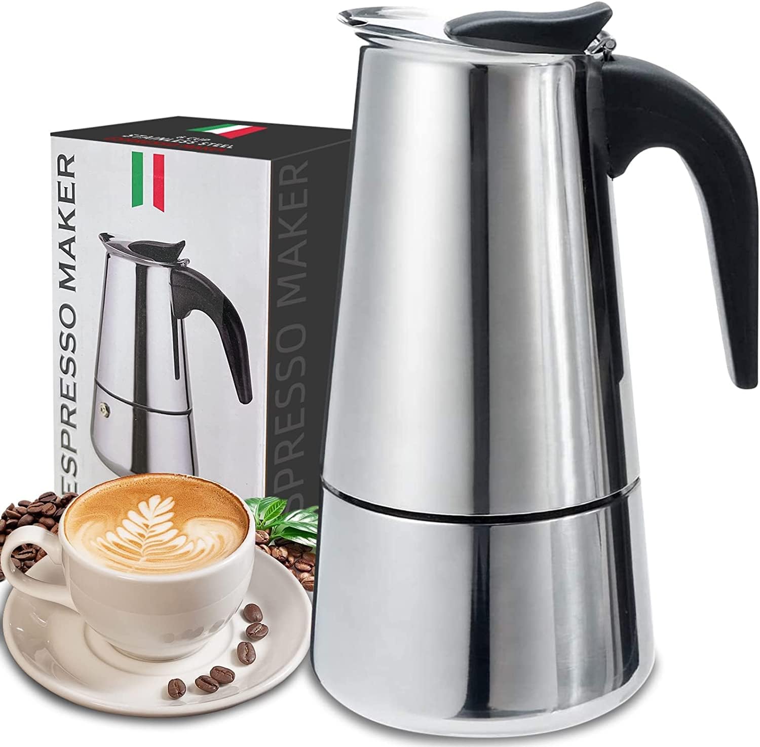 4/6/9 Cups Moka Pot Caffe Mach - Hero Coffee Equipment recension och pris