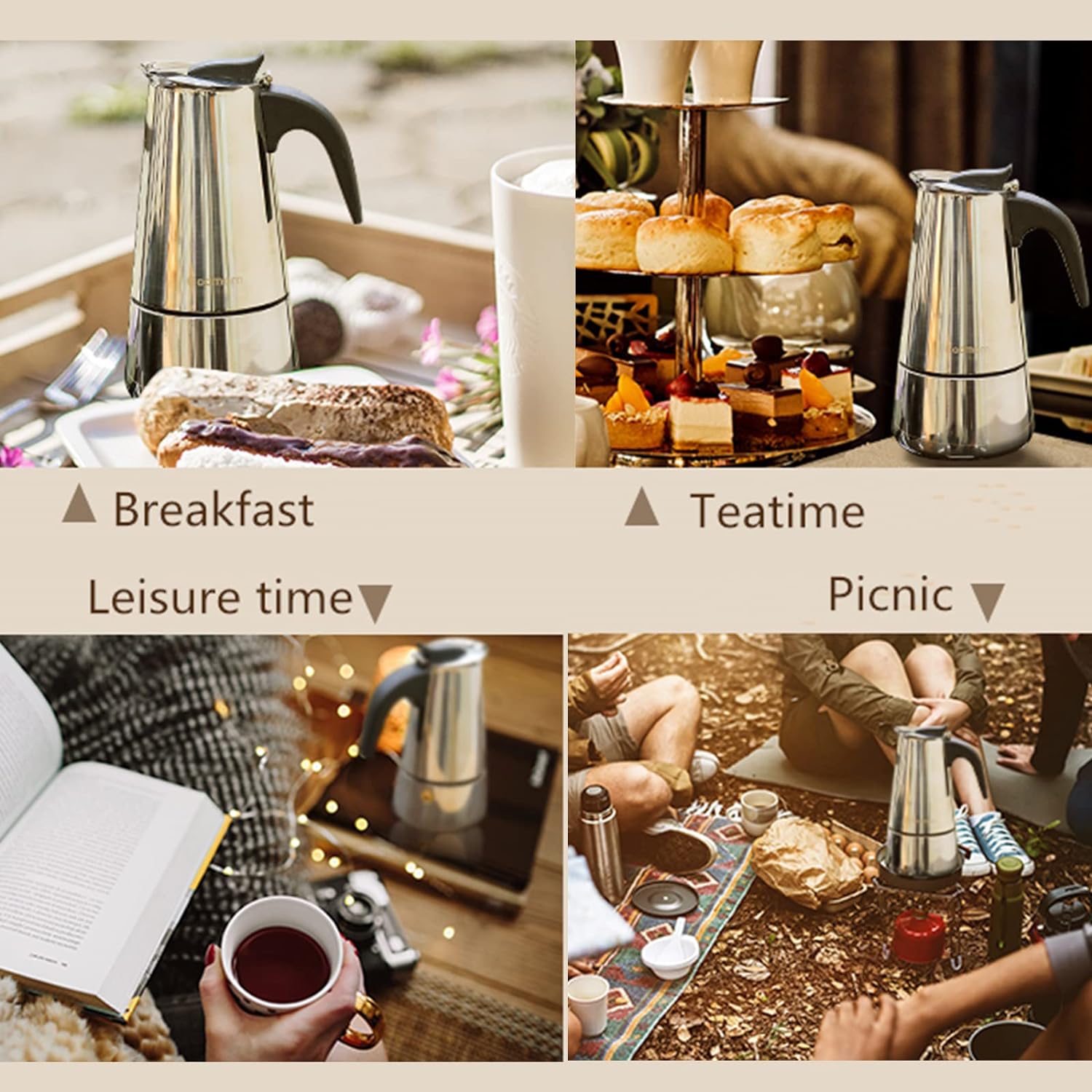 4/6/9 Cups Moka Pot Caffe Mach - Hero Coffee Equipment recension och pris